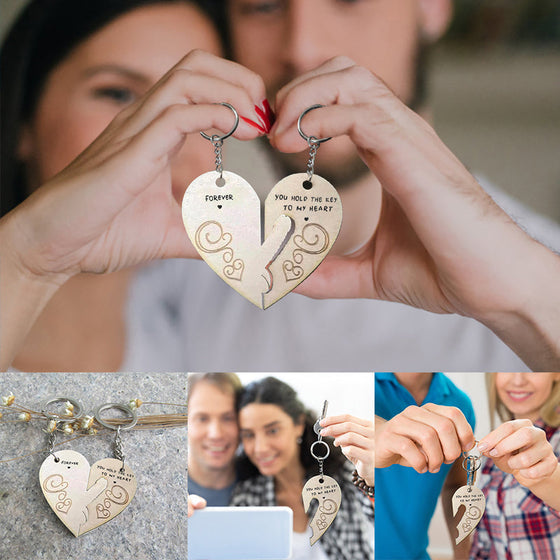 Sie halten den Schlüssel zu meinem Herzen und für immer Paar Schlüsselbund