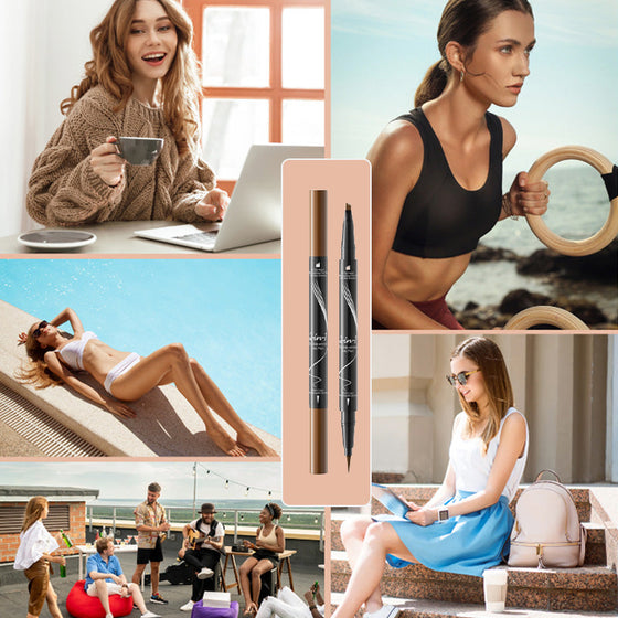 Natural Color Split Flüssiger Augenbrauenstift mit zwei Enden