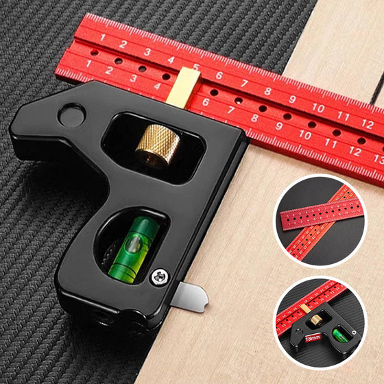 Kombinationswinkel Lineal 45-90 Grad Markierung