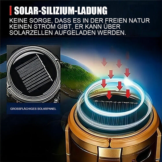 6 in 1 Tragbare Solar LED Camping Laterne