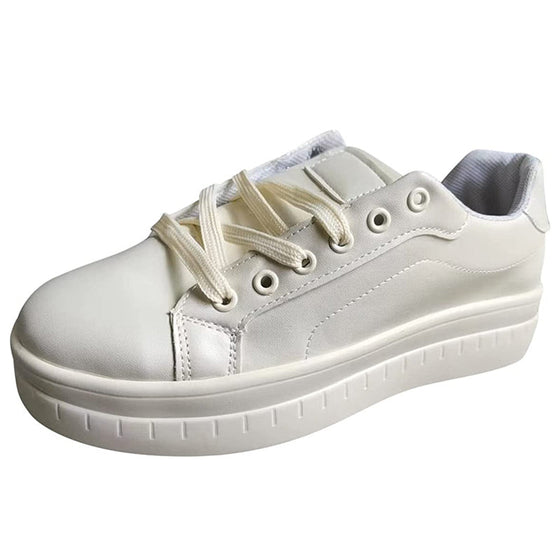 Frauen runde Zehe dicke Unterseite Freizeitschuhe