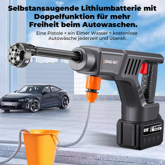 Tragbare Hochdruck-Autowaschpistole mit Lithiumbatterie
