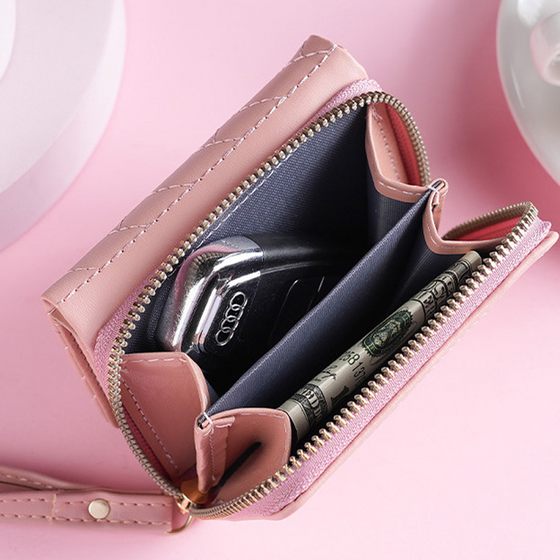 Münzbörse mit gesticktem Herz