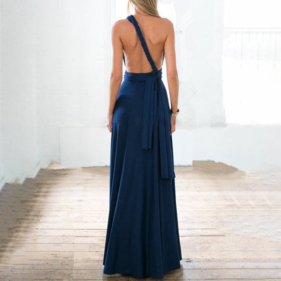 Rückenfreies Seilkreuz-Kleid