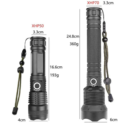 Superhelle und wasserdichte Militär-Taschenlampe mit Zoom