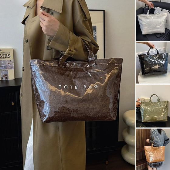 Damen-Totebag mit Buchstaben-Print