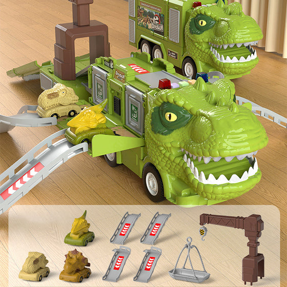 Neues Spielzeugset Dinosaurier-Transforming-Engineering-LKW-Strecke