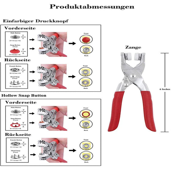 Metall Druckknöpfen Bausatz