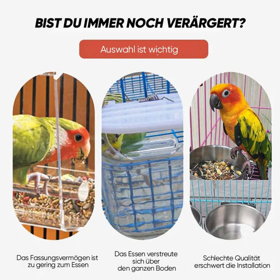 Automatischer auslaufsicherer transparenter Vogelfutterspender