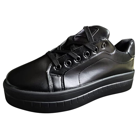 Frauen runde Zehe dicke Unterseite Freizeitschuhe