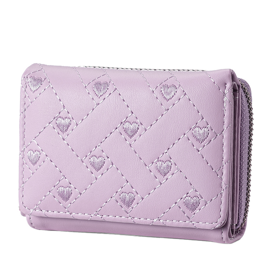 Münzbörse mit gesticktem Herz