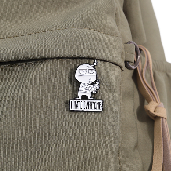 Ich hasse jeden, lustige Brosche