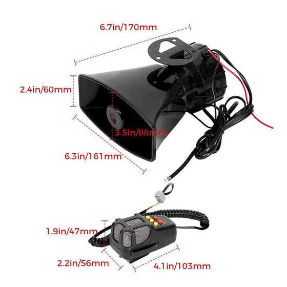 Autohupe mit Mikrofon