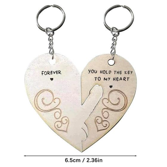 Sie halten den Schlüssel zu meinem Herzen und für immer Paar Schlüsselbund
