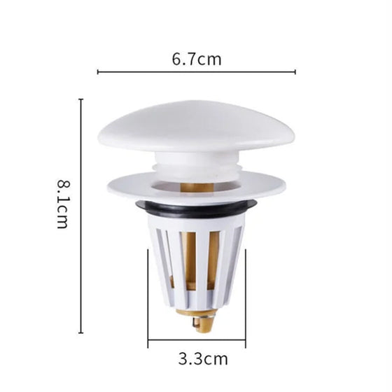 Pop-Up-Bounce-Abfluss für Waschbecken aus Keramik