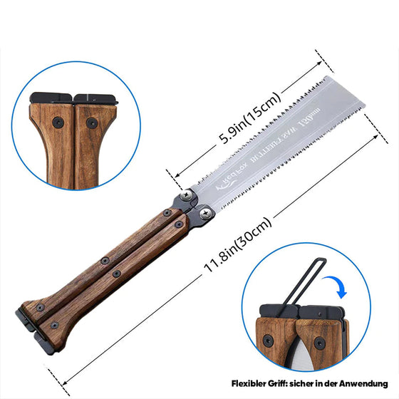 Tragbare faltbare doppelseitige Säge