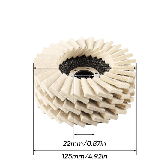 Wollfilz-Lamellenpolierscheibe