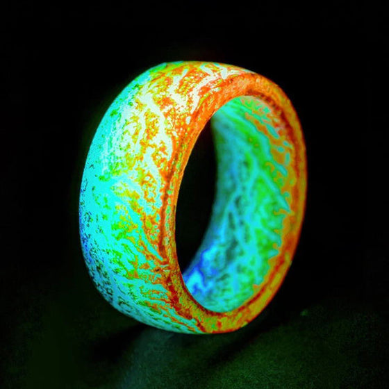 Fashion Colorful Luminous Resin Fluorescent Glowing Ring