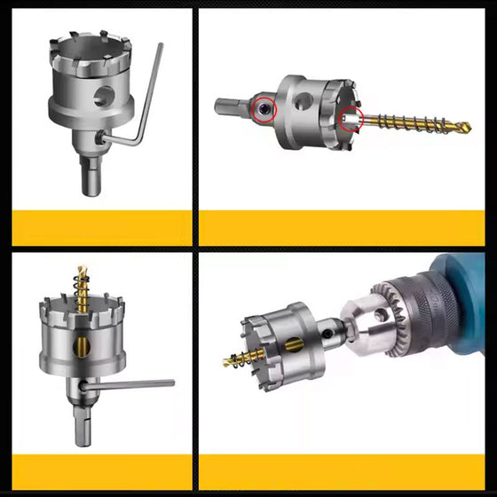 Hartmetall-Edelstahl Lochsägen-Set