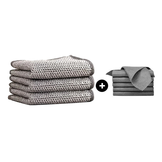 Multifunktionales kratzfestes Drahtgeschirrtuch (Lappen-Kombinationsset)