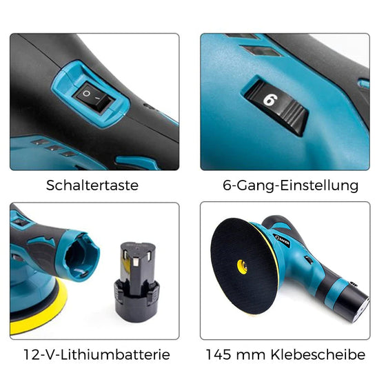 Akku-Poliergerät für Autos