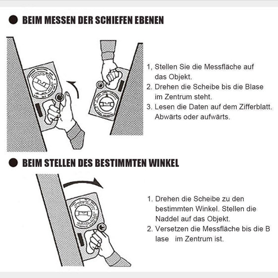 Neigungswinkel-Winkelmesser-Deklinometer