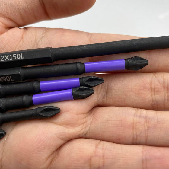 Lilafarbenes, rutschfestes Schraubendreher-Bit-Set