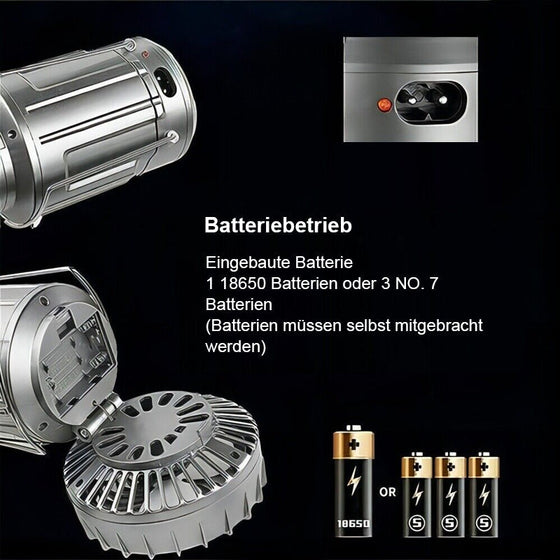 6 in 1 Tragbare Solar LED Camping Laterne