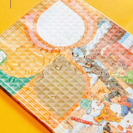 Selbstklebender Buchumschlag mit mattierter karierter Struktur