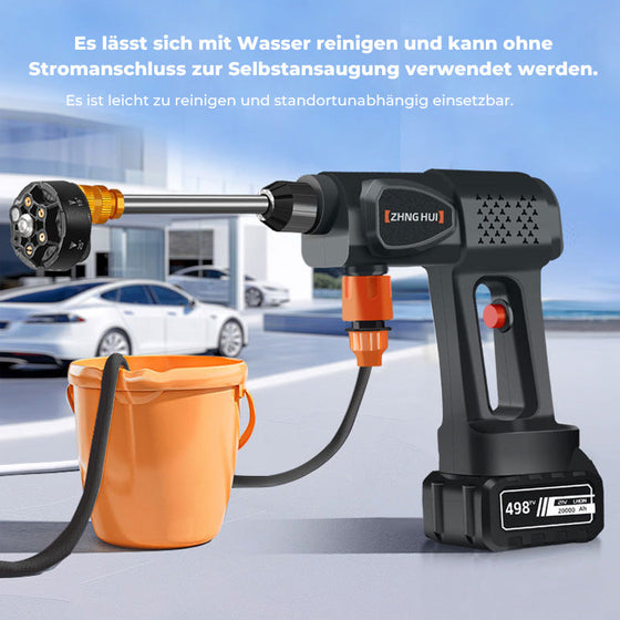 Tragbare Hochdruck-Autowaschpistole mit Lithiumbatterie