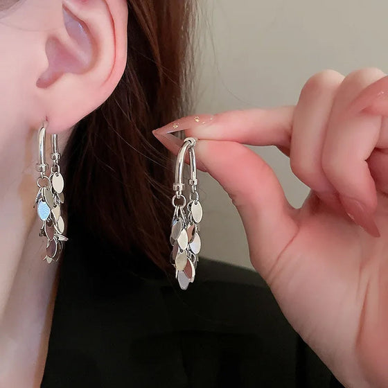 Pailletten-Quaste-Ohrringe