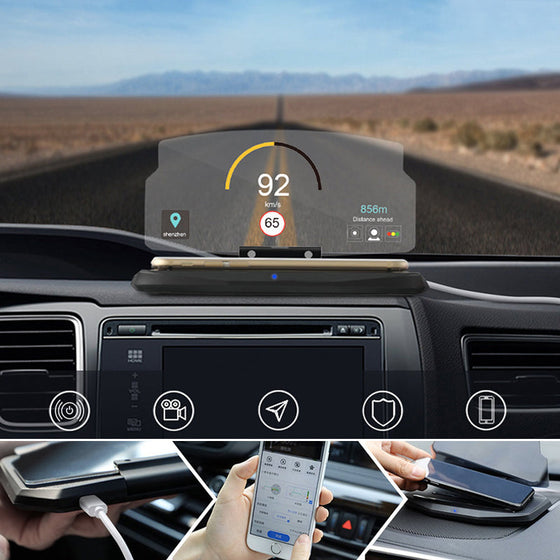 HUD-Navigationsprojektor mit kabelloser Aufladung