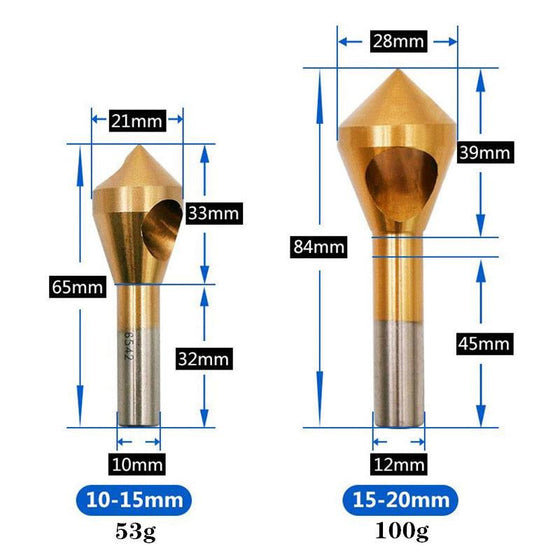 Schrägloch-Anfaswerkzeug (4 Stück)