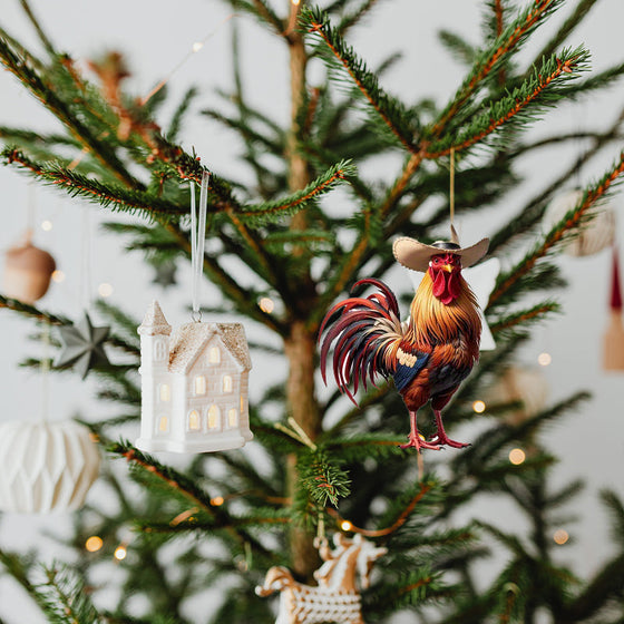 Cowboyhane Arcylic Ornament - Gave til bondegårdsdekorasjon