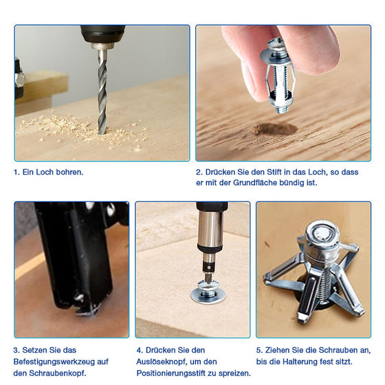 Expansionsschraube Blütenblattmutter (50 Stück)