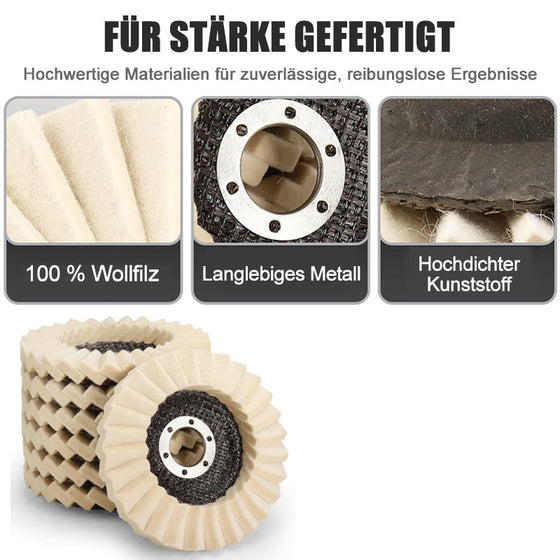 Wollfilz-Lamellenpolierscheibe