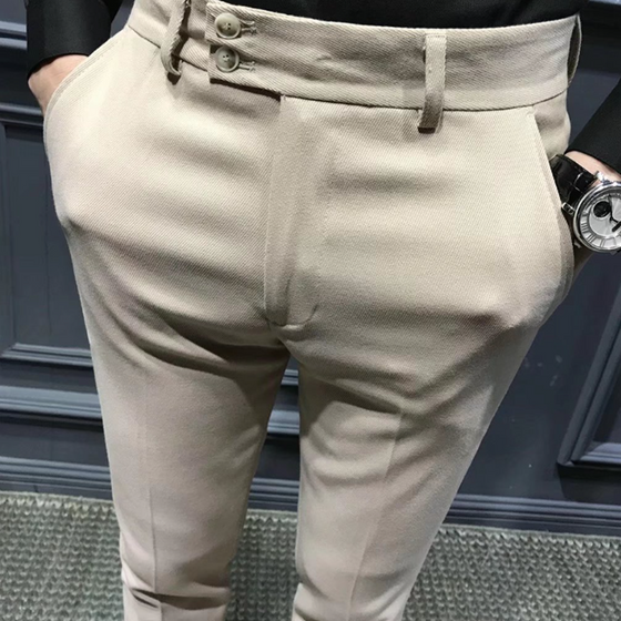 Solide Slim-Fit-Formalhose