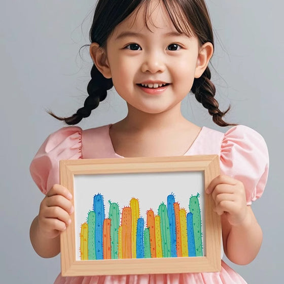 Kreatives Rainbow Scratch Art Postkartenset für Kinder