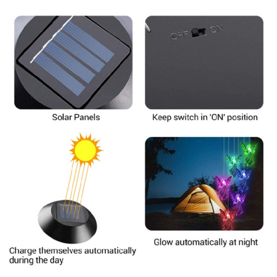 Solar Schutzengel Windspiel Licht