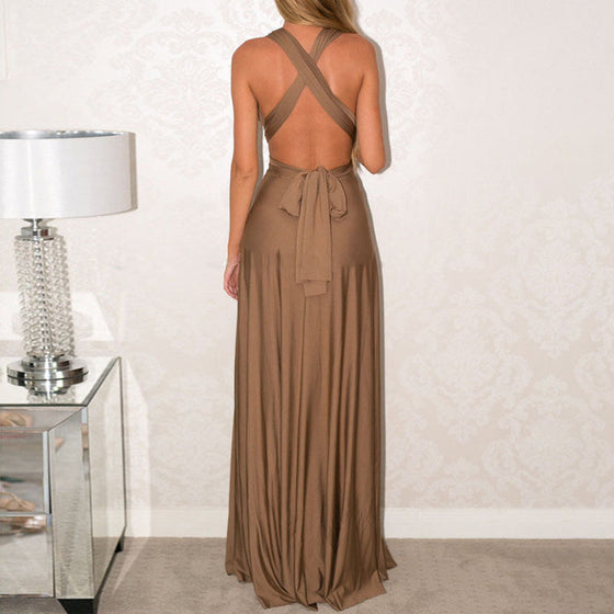 Rückenfreies Seilkreuz-Kleid