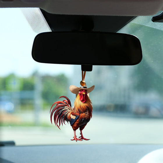 Cowboyhane Arcylic Ornament - Gave til bondegårdsdekorasjon