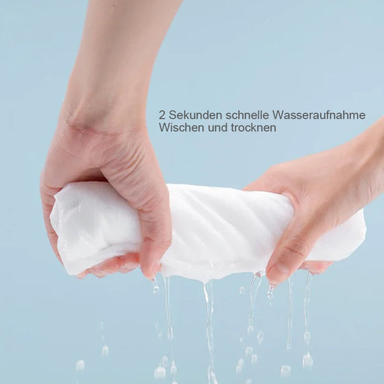 Einweg-Badetuch aus komprimierter Baumwolle