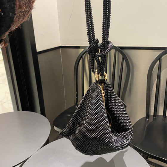 Luxuriöses Design Handtasche mit glänzenden Strasssteinen