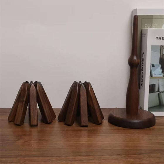 Schwarzer Walnussholz Untersetzer