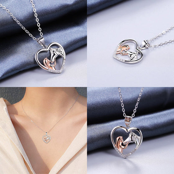 Mädchen und Pferd Halskette Kette