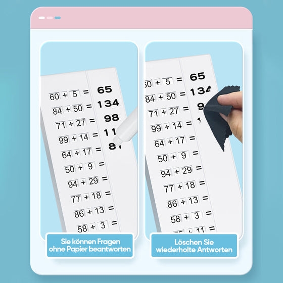 Mathetafel zum Üben für Kinder