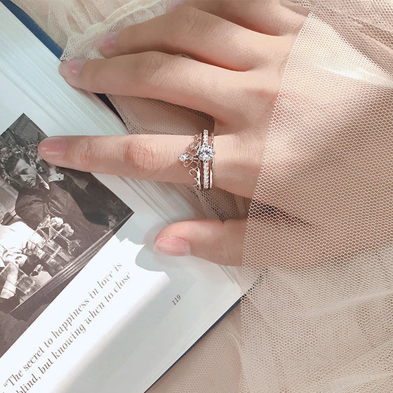 Abnehmbarer zweiteiliger Kronenring