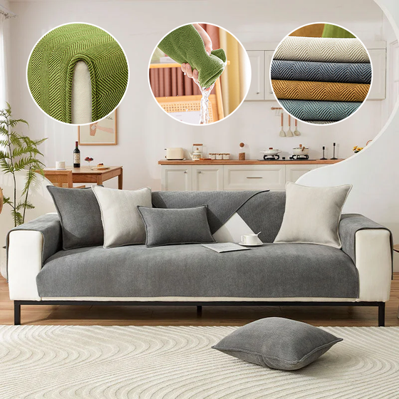 Unifarbener einfacher Sofabezug