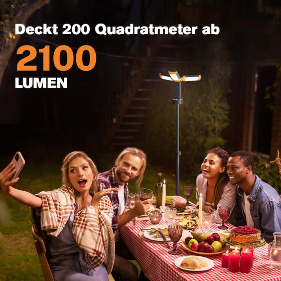 SAKER Verbesserte tragbare Campinglampe mit Stativ