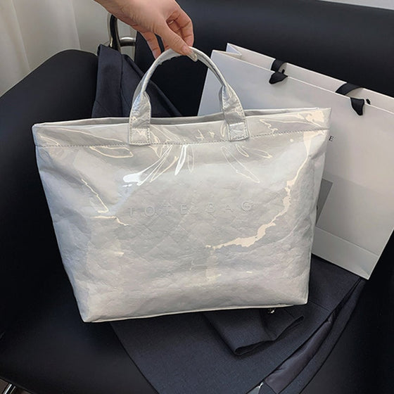 Damen-Totebag mit Buchstaben-Print